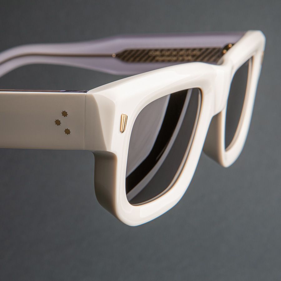 1402 Square Sunglasses-White Ivory