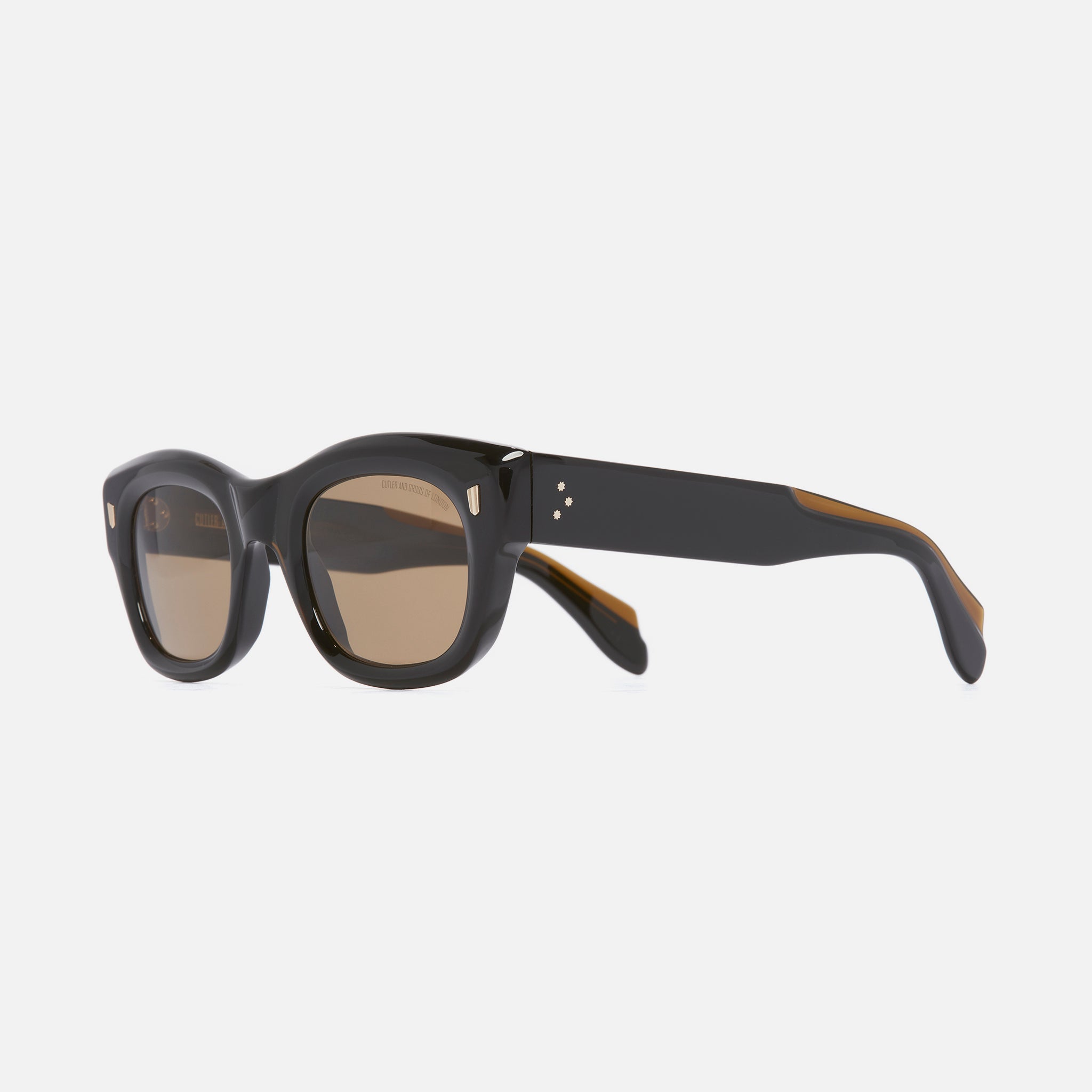 9261 Cat Eye Sunglasses-Olive on Black