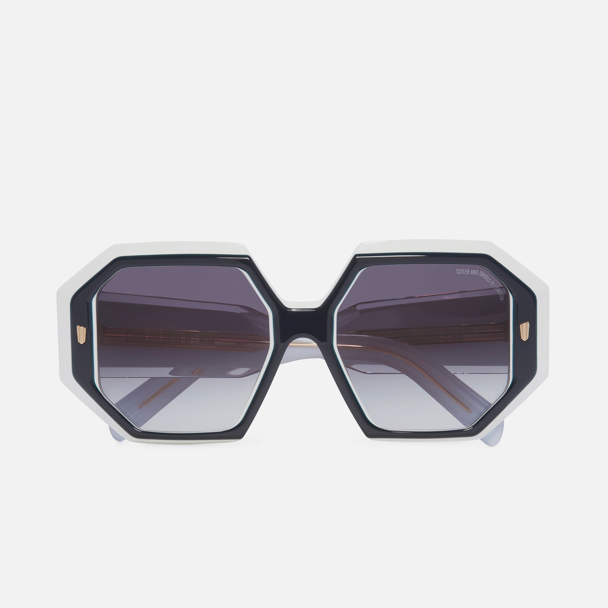 9324 Colour Studio Square Sunglasses-Blue on White