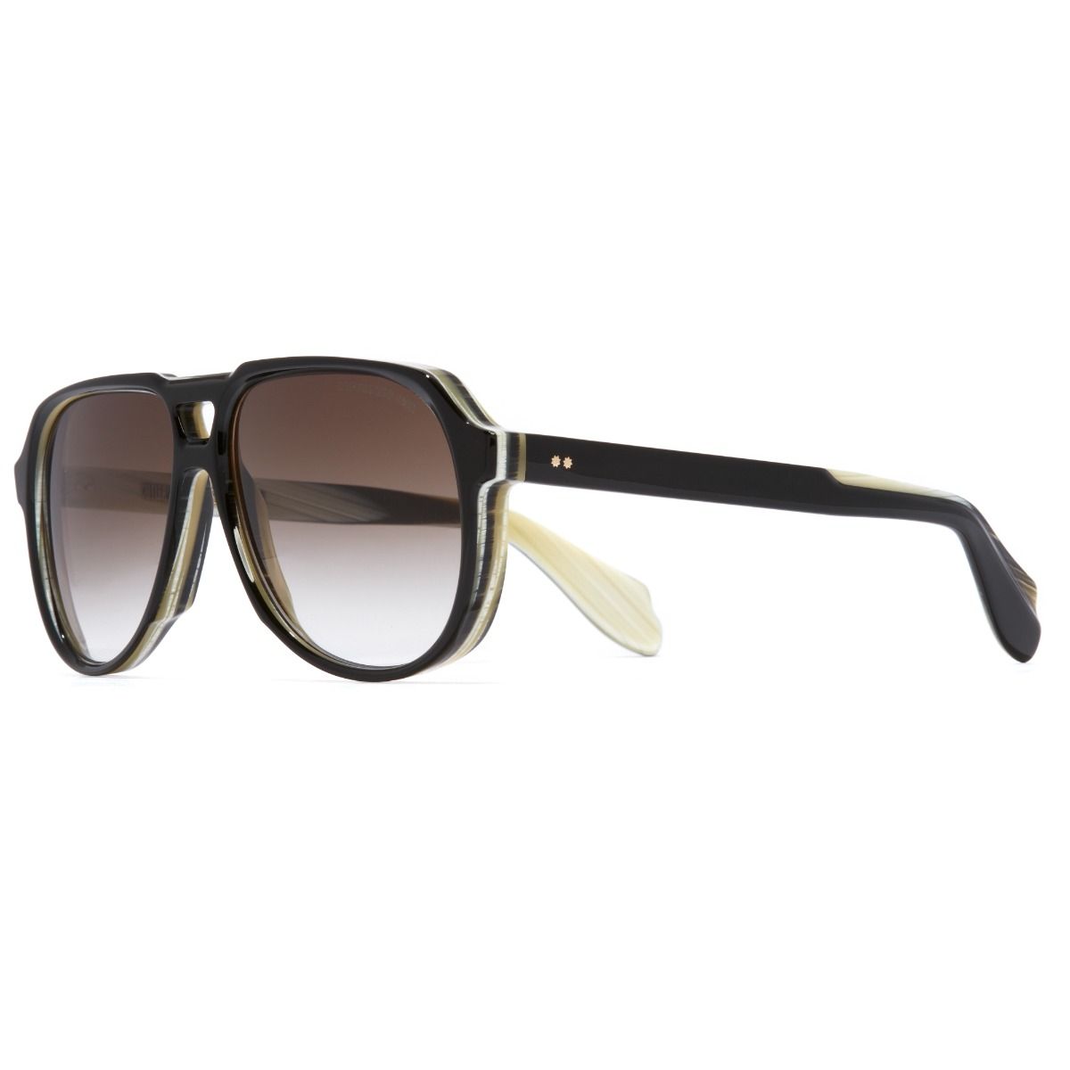 9782 Aviator Sunglasses-Black on Horn