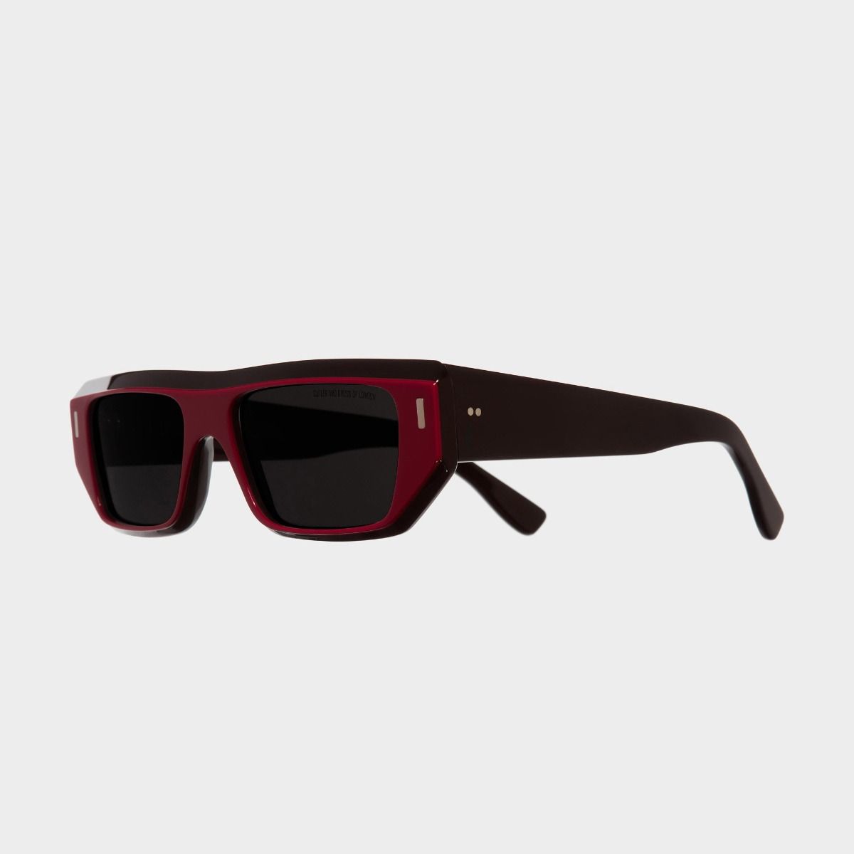1367 Browline Sunglasses-Red on Black