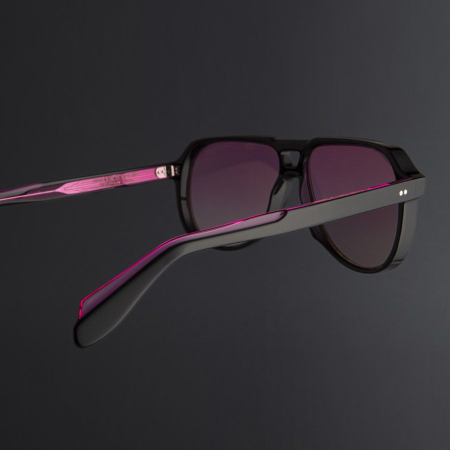 9782 Aviator Sunglasses-Black on Pink