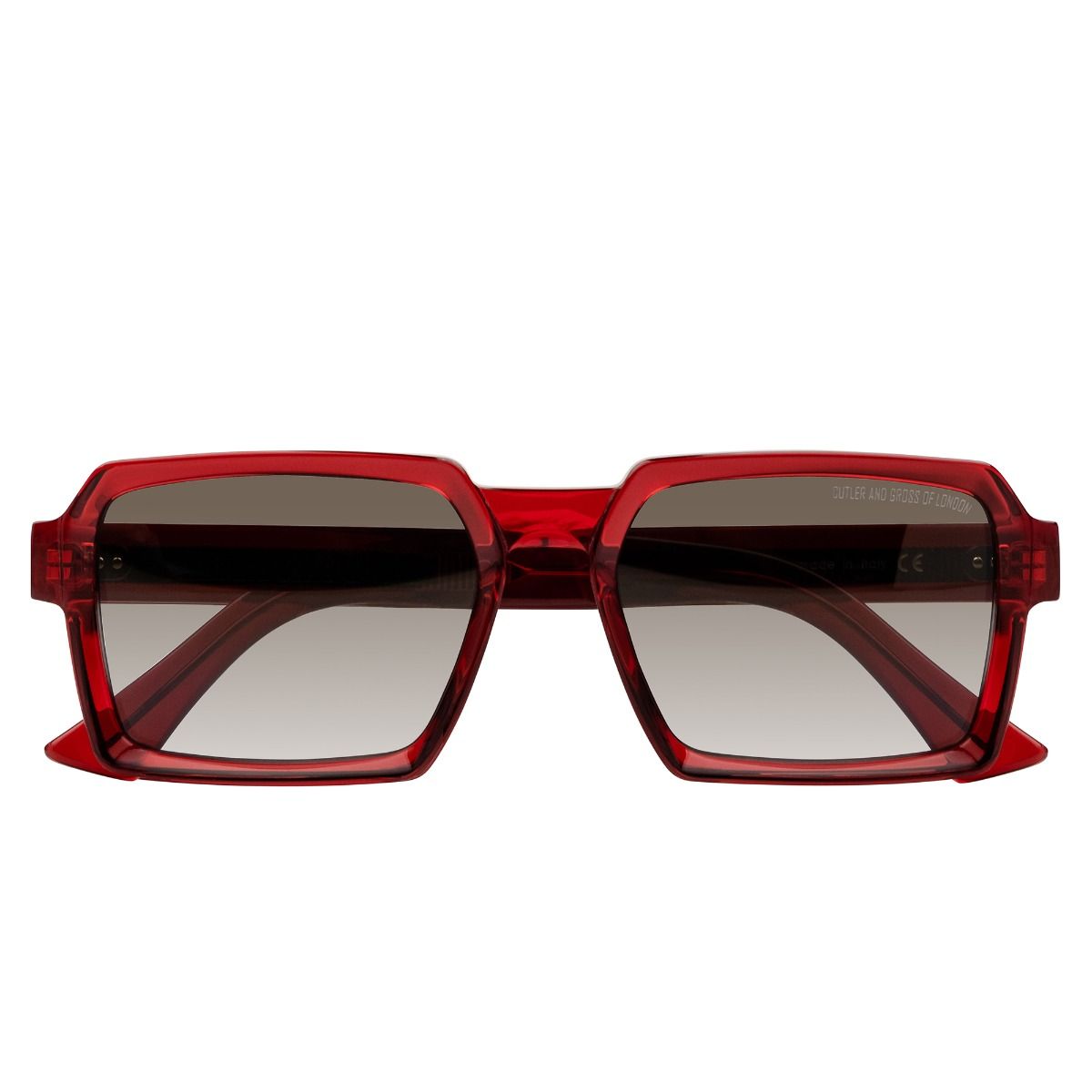 1385 Square Sunglasses-Crystal Red