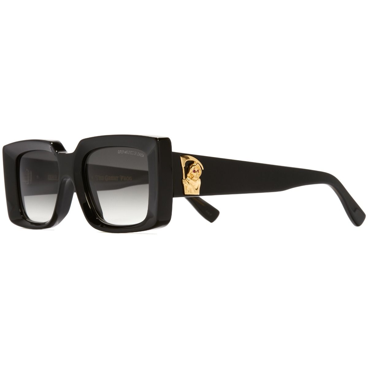 The Great Frog Mini Reaper Limited Edition Square Sunglasses-Black