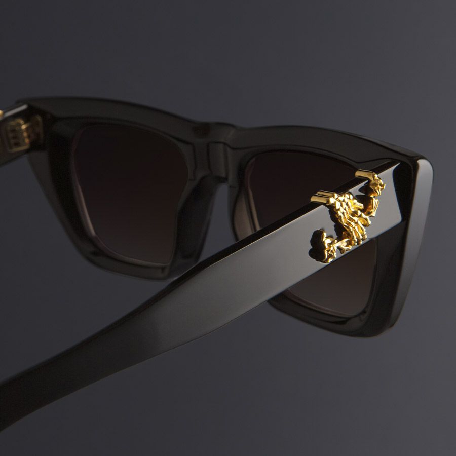 The Great Frog Love And Death Limited Edition Cat Eye Sunglasses-Black Gold
