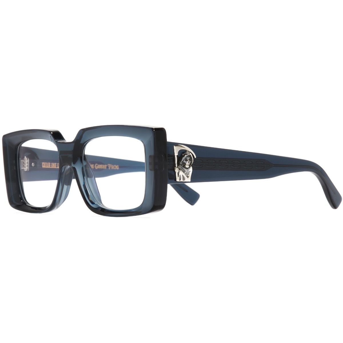 The Great Frog Mini Reaper Square Optical Glasses-Deep Blue Crystal