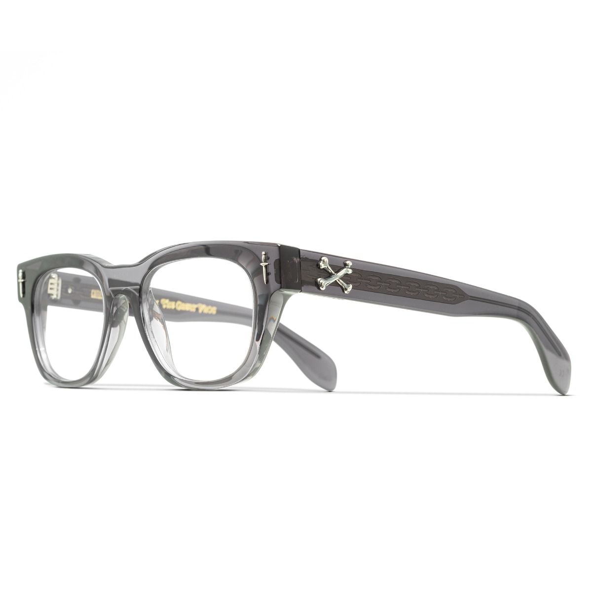 The Great Frog Crossbones Square Glasses-Pewter Grey