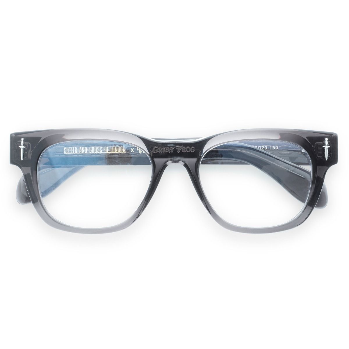 The Great Frog Crossbones Square Optical Glasses-Pewter Grey