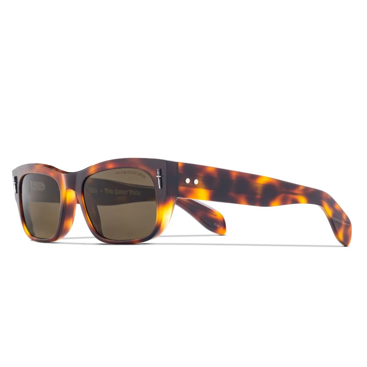 The Great Frog Dagger Square Sunglasses-Tiger Eye Havana