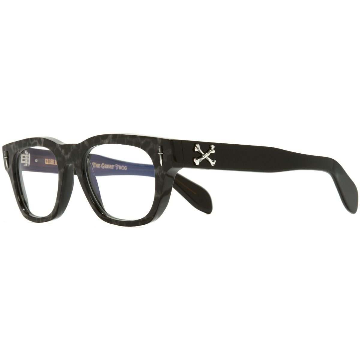 The Great Frog Crossbones Square Optical Glasses-Leopard on Black