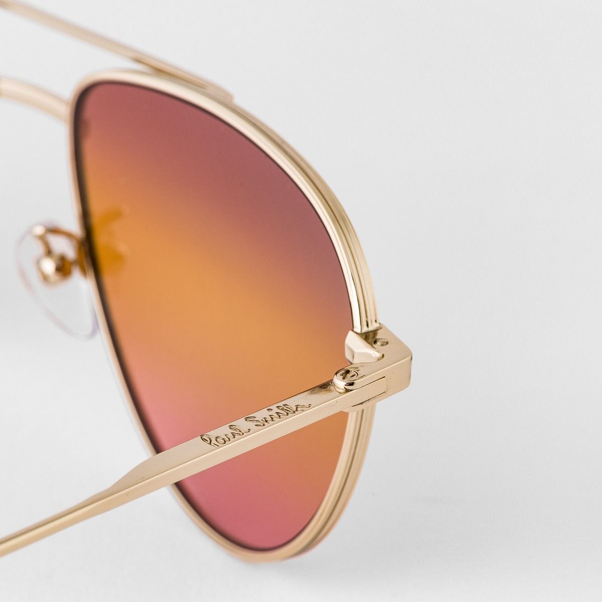 Paul Smith Felix Aviator Sunglasses-Shiny Light Gold